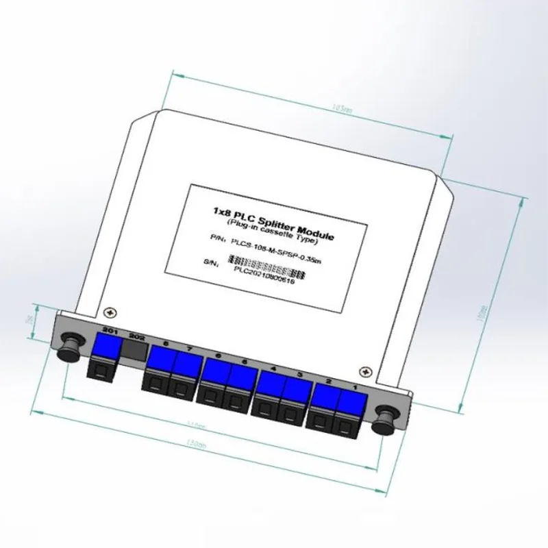 1*4 1*8 PLC Splitter Cassette Cassette