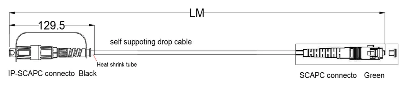Three-In-One Waterproof Drop Cable Patch Cord(Accord OPTITAP/Mini SC/SLIM SC Connector)
